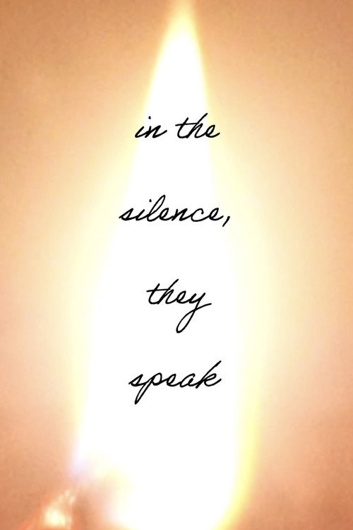 In the silence, they speak poster